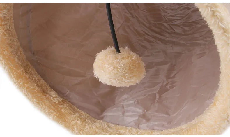 Collapsible Cat Tunnel - Interactive Play & Hide Toy for Cats, Kittens & Small Pets | Suede Finish | 2-Way & 3-Way Options Available