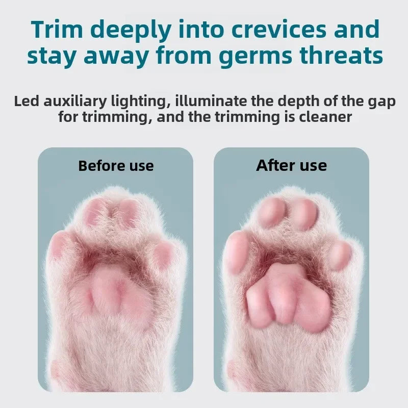 Professional LED Pet Hair Trimmer - Precision Grooming Clipper for Dogs & Cats with Ceramic Blade