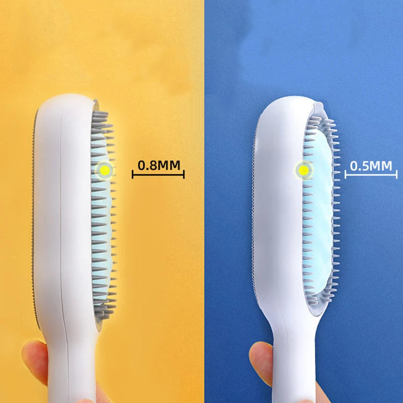 Double-Sided Cat Hair Removal Brush with Cleaning Wipes