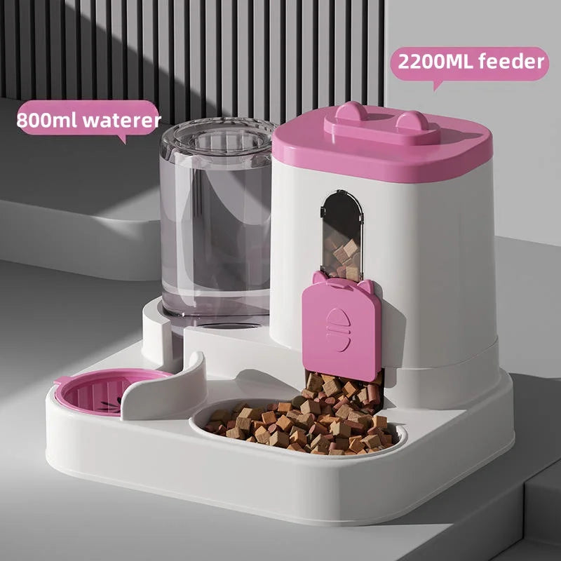 Smart Automatic Cat Feeder - 2-in-1 Food & Water Dispenser with Programmable Timer