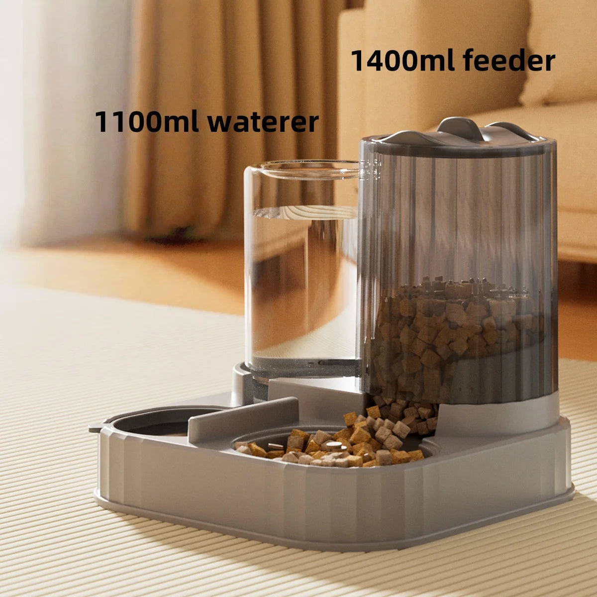 Smart Automatic Cat Feeder - 2-in-1 Food & Water Dispenser with Programmable Timer