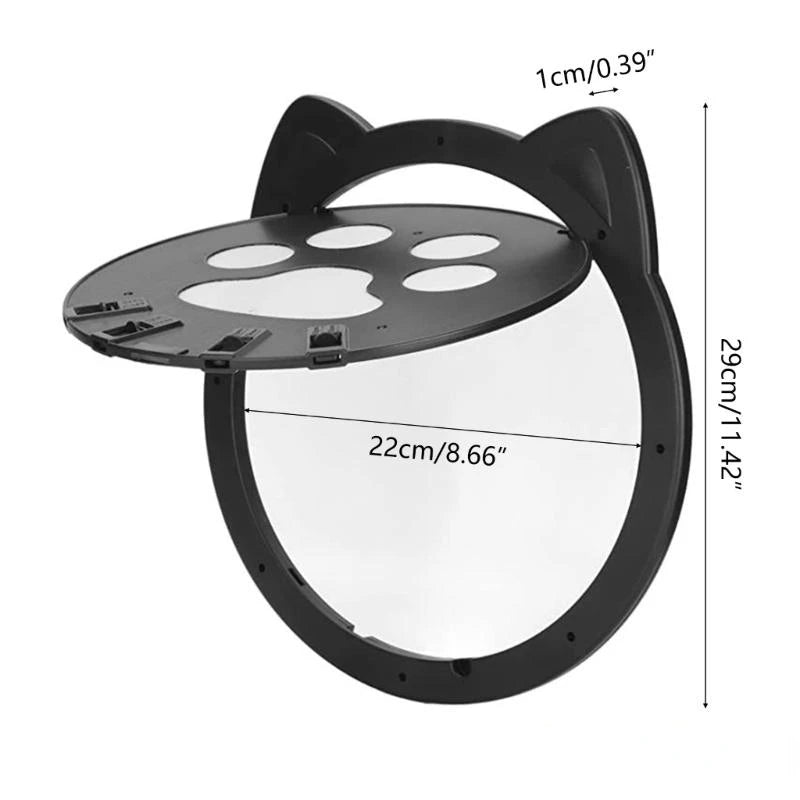 Magnetic Self-Closing Cat Flap for Screen Doors and Windows - Lockable Pet Door
