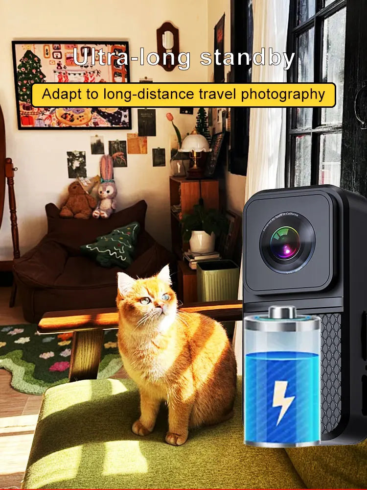 HD Pet Collar Camera - 1080P Wearable Video Recorder for Cats & Dogs with 170° Wide Angle Lens