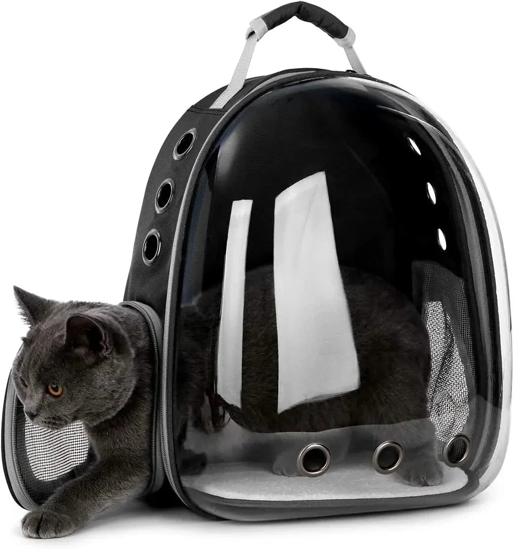 Transparent Bubble Pet Carrier Backpack - Breathable Travel Bag for Cats, Kittens & Small Pets