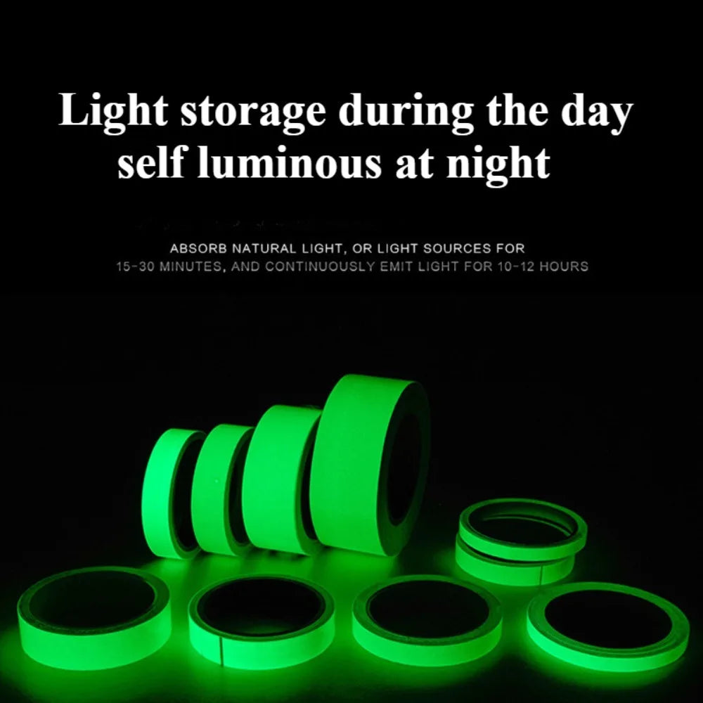 Glow-in-the-Dark Safety Tape for Cats - Luminous Anti-Slip Stair Markers & Home Warning Strips