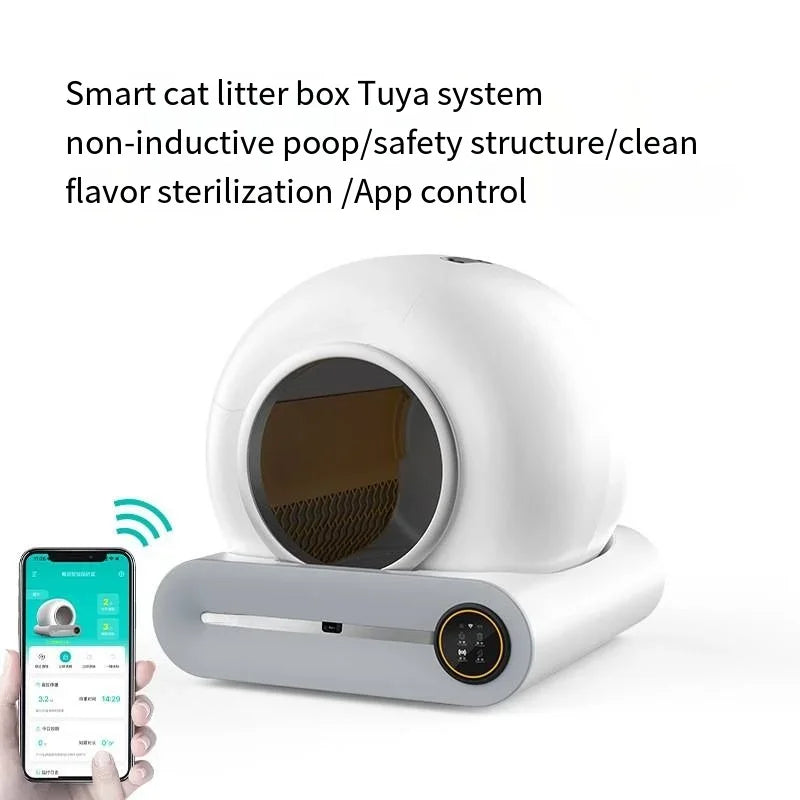 Smart Self-Cleaning Cat Litter Box - 65L Automated Toilet with App Control & Ionic Deodoriser