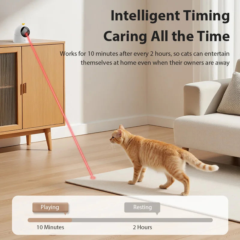 ROJECO Automatic Laser Cat Toy - Interactive Adjustable Mode Electric Pet Toy for Indoor Cats and Kittens