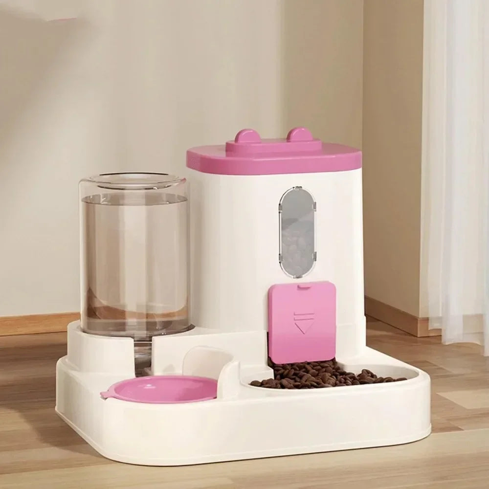 Smart Automatic Cat Feeder - 2-in-1 Food & Water Dispenser with Programmable Timer