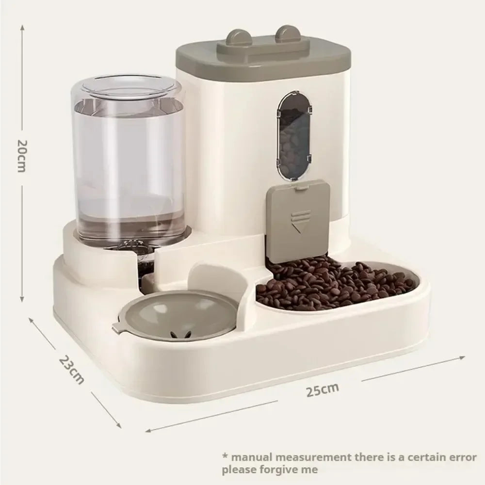 Smart Automatic Cat Feeder - 2-in-1 Food & Water Dispenser with Programmable Timer