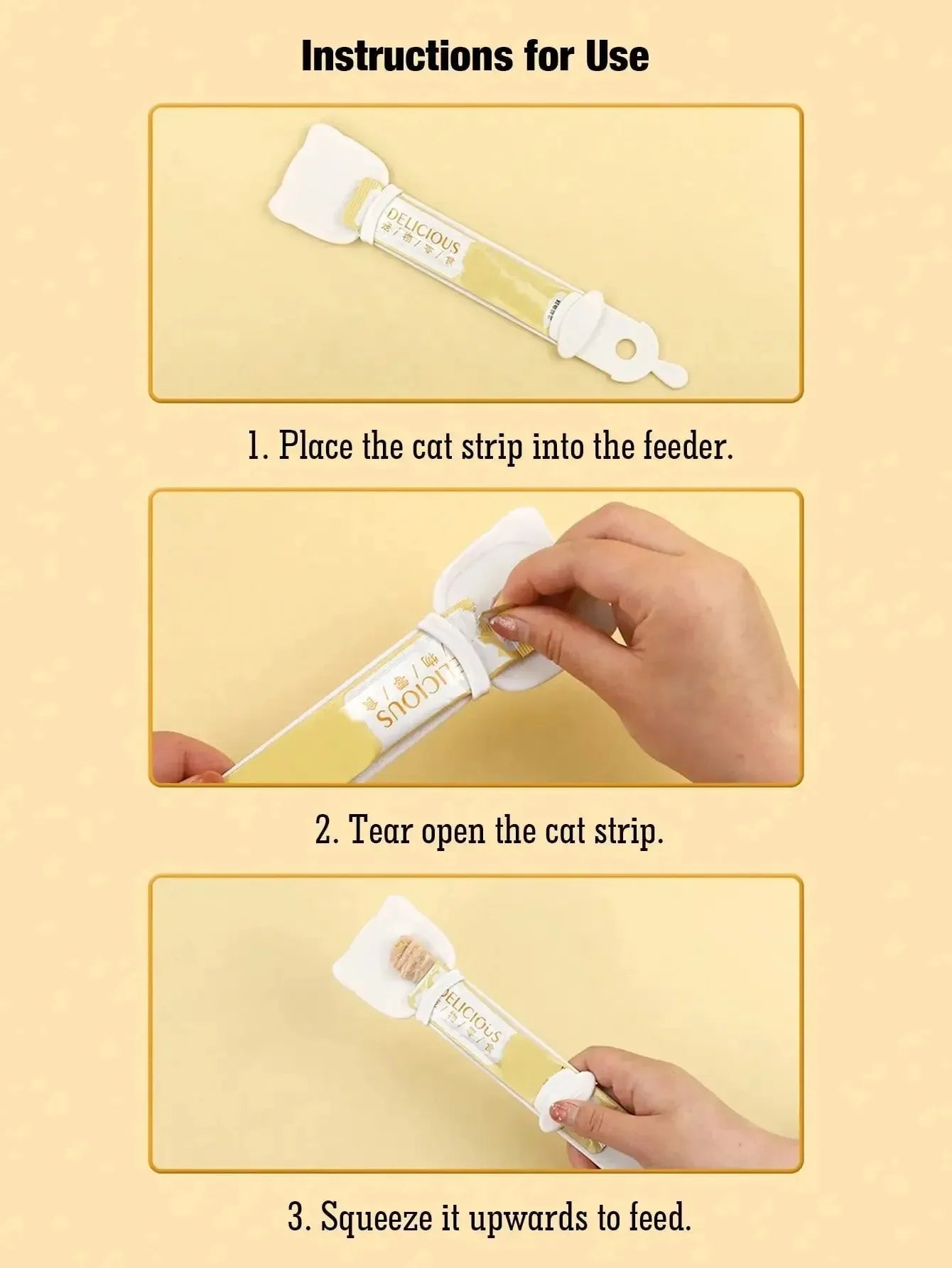 Cat Food Feeding Spoon with Long Handle | Lickable Treat Dispenser for Wet Food & Pastes (1-3 Pack)