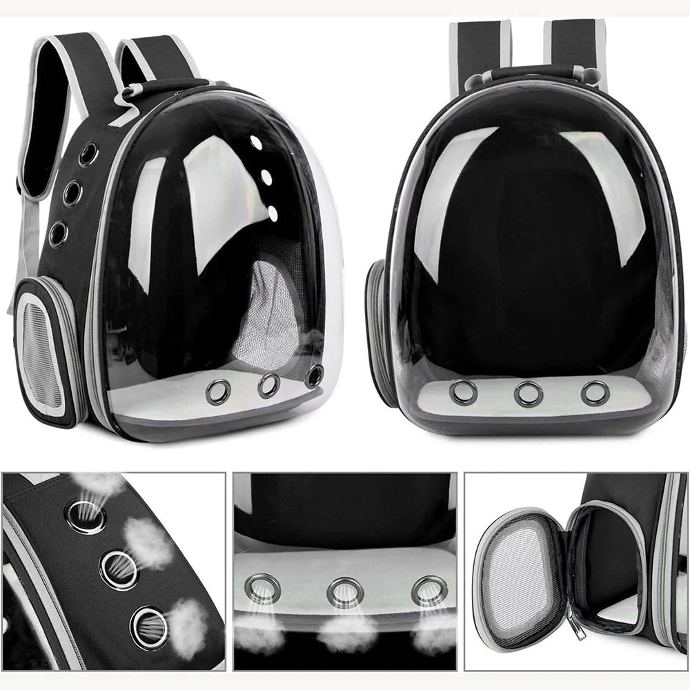 Transparent Bubble Pet Carrier Backpack - Breathable Travel Bag for Cats, Kittens & Small Pets