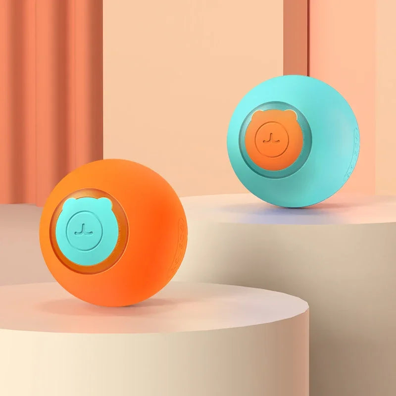 ROJECO Smart Interactive Cat Ball - Self-Rolling Electric Toy with LED Lights for Active Play & Exercise