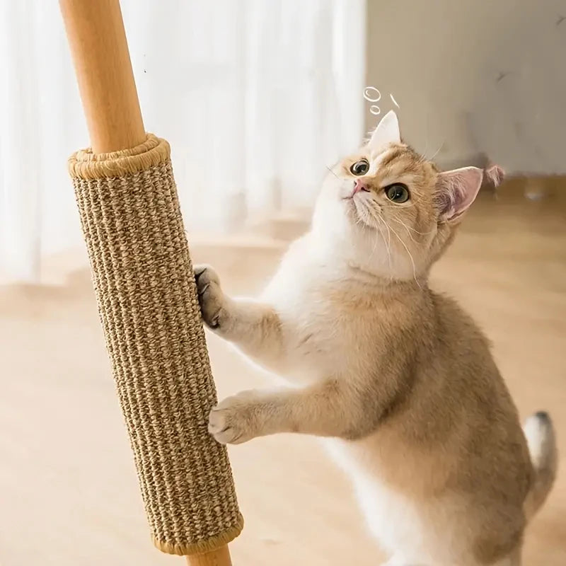 Natural Sisal Cat Scratching Mat - Horizontal Floor Pad for Furniture and Carpet Protection