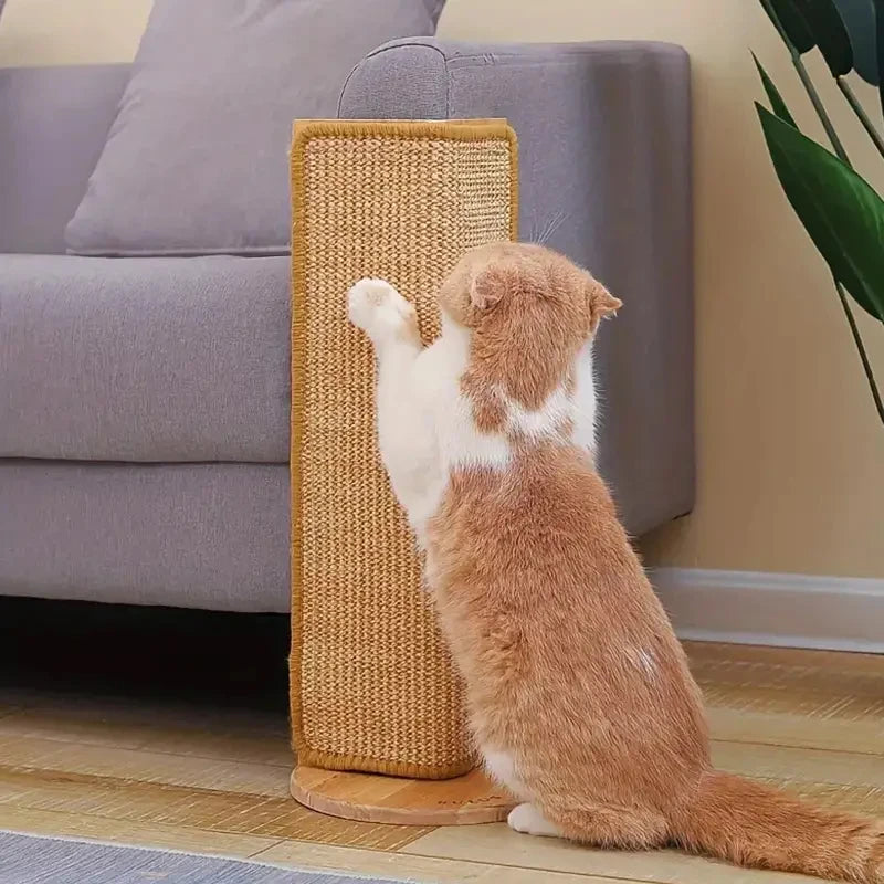 Natural Sisal Cat Scratching Mat - Horizontal Floor Pad for Furniture and Carpet Protection