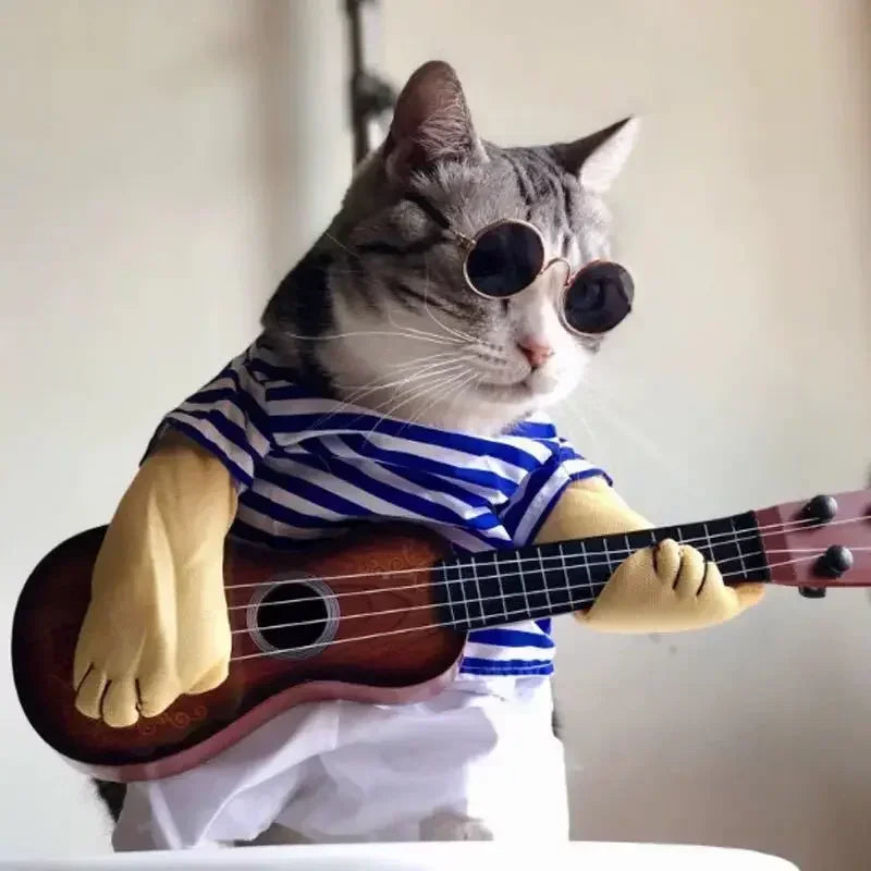 Cat Sunglasses with UV Protection - Cute Pet Photo Props for Cats & Small Dogs