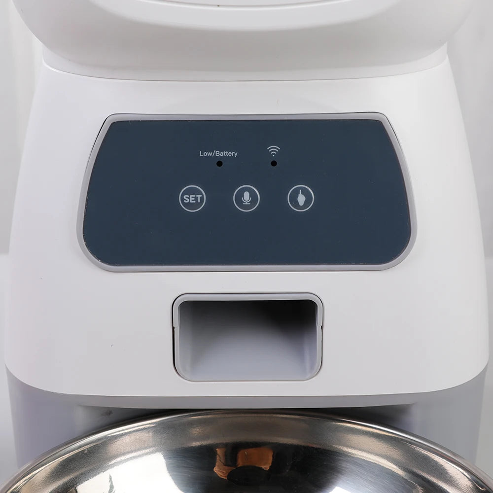 WiFi Smart Automatic Cat Feeder - 3.5L Voice Recording Pet Food Dispenser with App Control