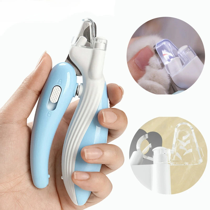 LED Pet Nail Clippers - Professional Illuminated Grooming Scissors for Cats & Small Pets