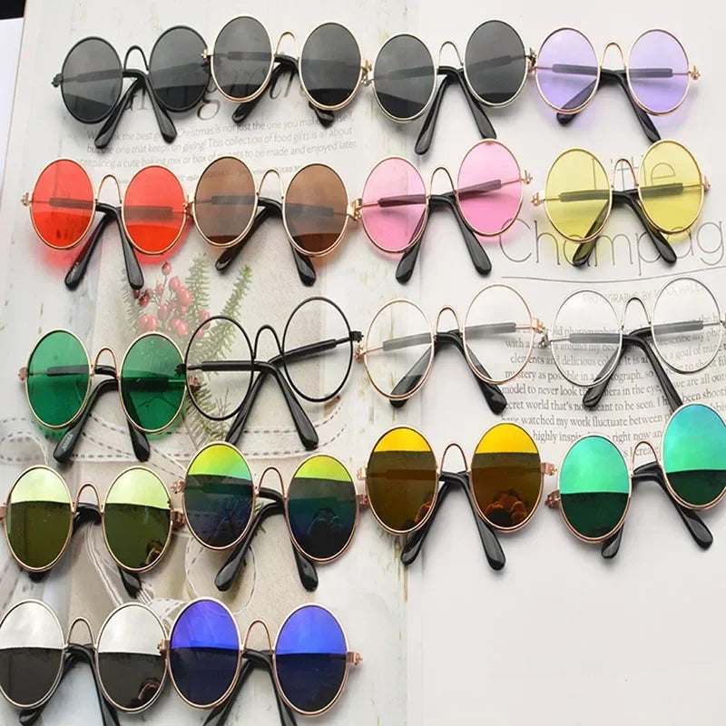 Cat Sunglasses with UV Protection - Cute Pet Photo Props for Cats & Small Dogs