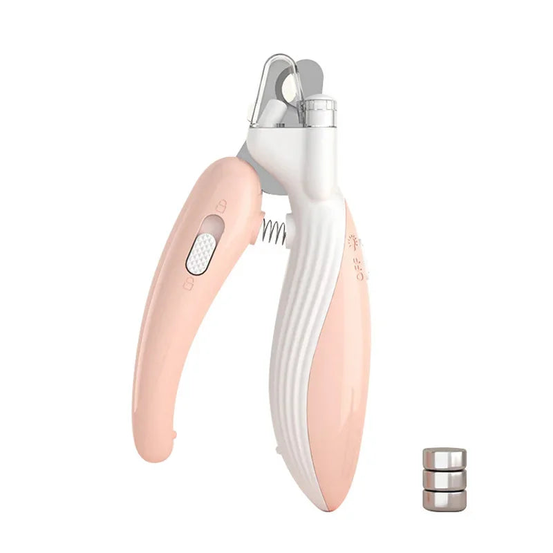 LED Pet Nail Clippers - Professional Illuminated Grooming Scissors for Cats & Small Pets