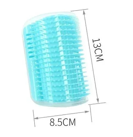 Cat Corner Self-Grooming Brush with Catnip - Wall-Mounted Massage and Deshedding Comb for Cats