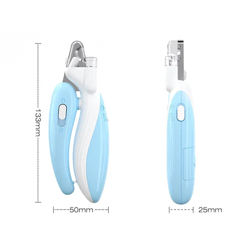 LED Pet Nail Clippers - Professional Illuminated Grooming Scissors for Cats & Small Pets