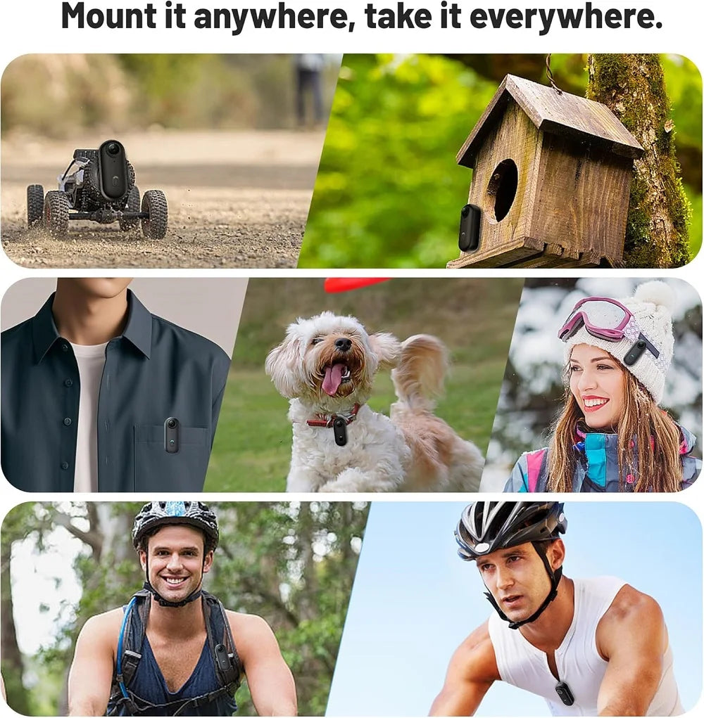 WiFi Pet Collar Camera - 4K Ultra HD Action Camera with Magnetic Mount & App Control