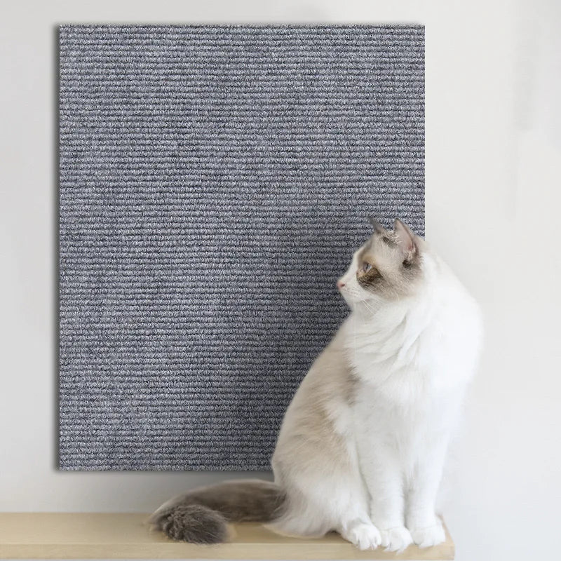 Self-Adhesive Cat Scratching Mat - Trimmable Furniture Protector for Sofas, Corners and Walls