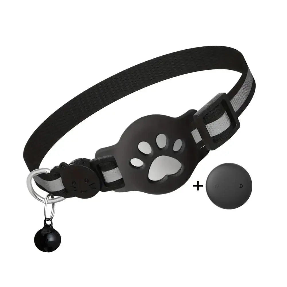 GPS Cat Collar Tracker with Real-Time Location - Adjustable Reflective Safety Collar for Cats and Kittens