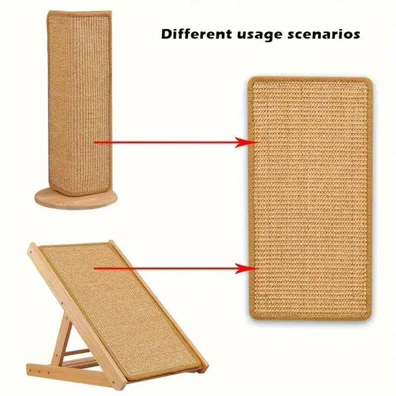 Natural Sisal Cat Scratching Mat - Horizontal Floor Pad for Furniture and Carpet Protection