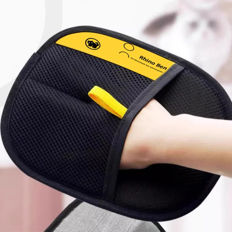Professional Pet Grooming Gloves - Dual-Sided Hair Removal & Massage Tool for Cats