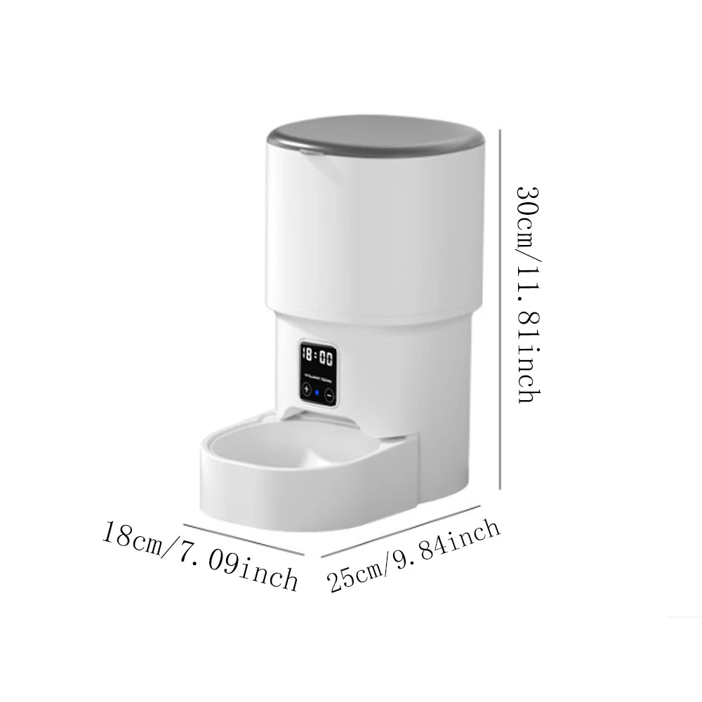 ZYfeeder 4L WiFi Smart Automatic Cat Feeder with Programmable Timer and LCD