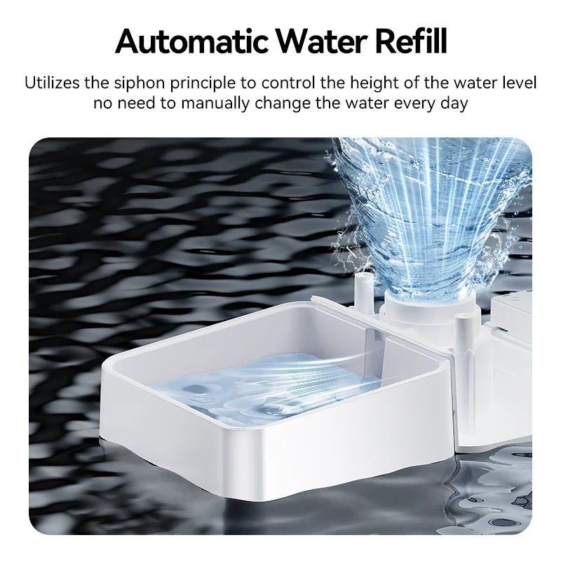 ROJECO 2-in-1 Automatic Cat Feeder & Water Fountain - 5L Food Dispenser & 3.5L Water Bowl with WiFi App Control