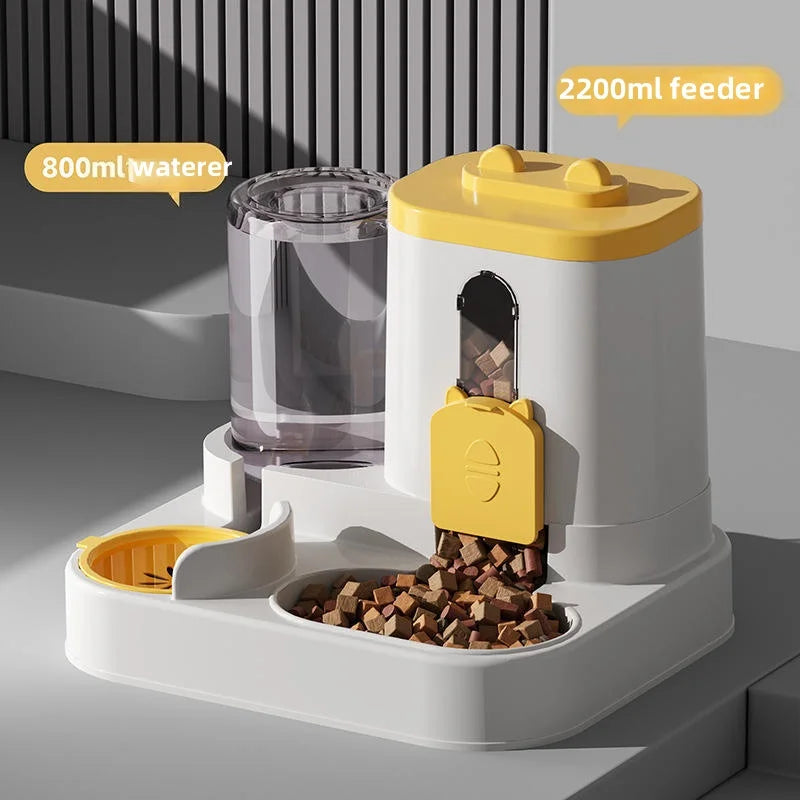 Smart Automatic Cat Feeder - 2-in-1 Food & Water Dispenser with Programmable Timer