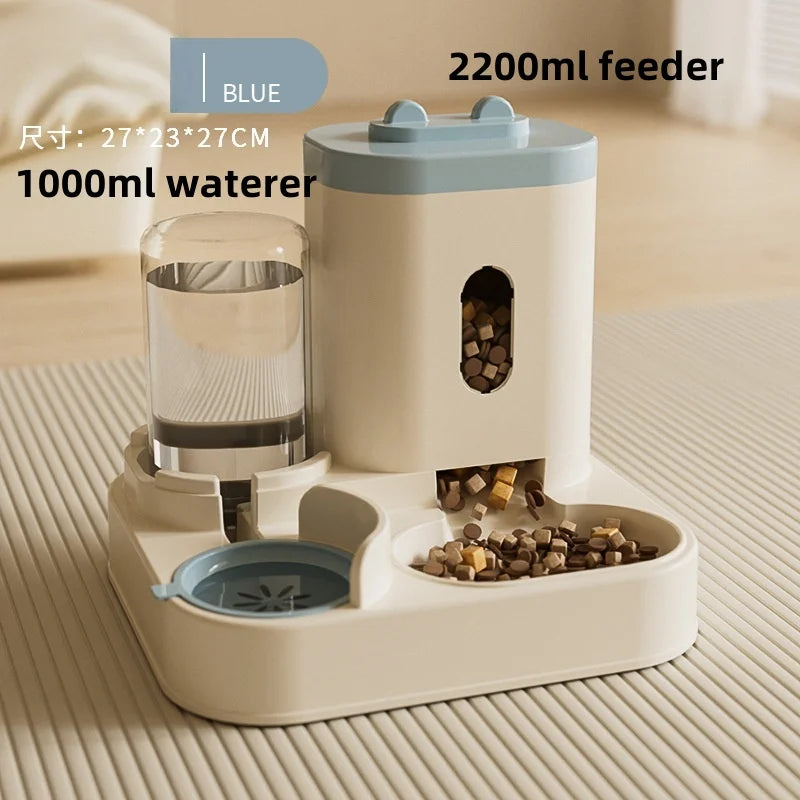 Smart Automatic Cat Feeder - 2-in-1 Food & Water Dispenser with Programmable Timer