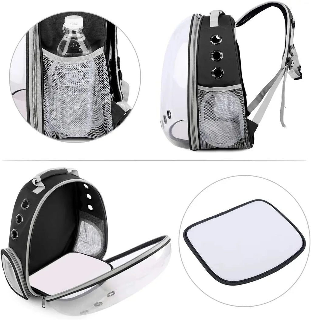 Transparent Bubble Pet Carrier Backpack - Breathable Travel Bag for Cats, Kittens & Small Pets