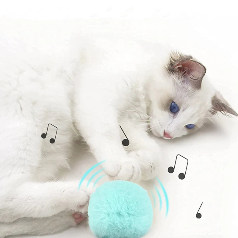 Smart Interactive Cat Balls - Touch-Activated Sound Toys with Realistic Animal Noises & Catnip Compartment