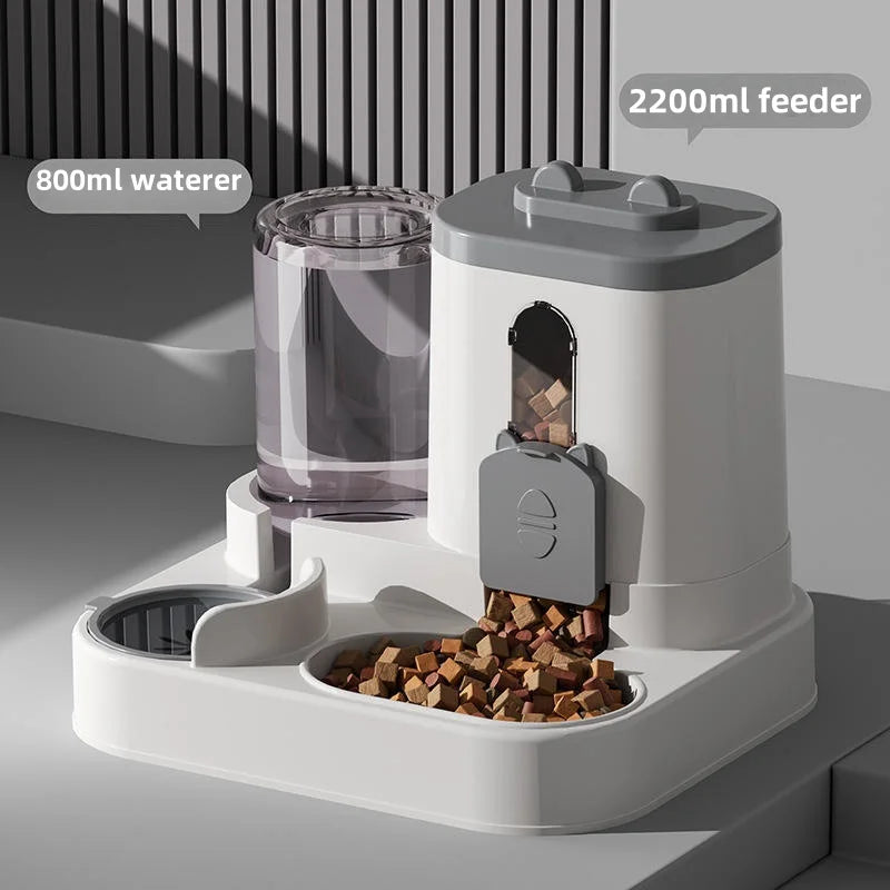 Smart Automatic Cat Feeder - 2-in-1 Food & Water Dispenser with Programmable Timer