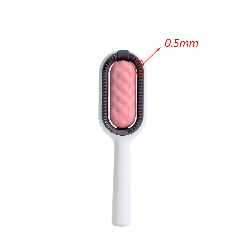 Double-Sided Cat Hair Removal Brush with Cleaning Wipes