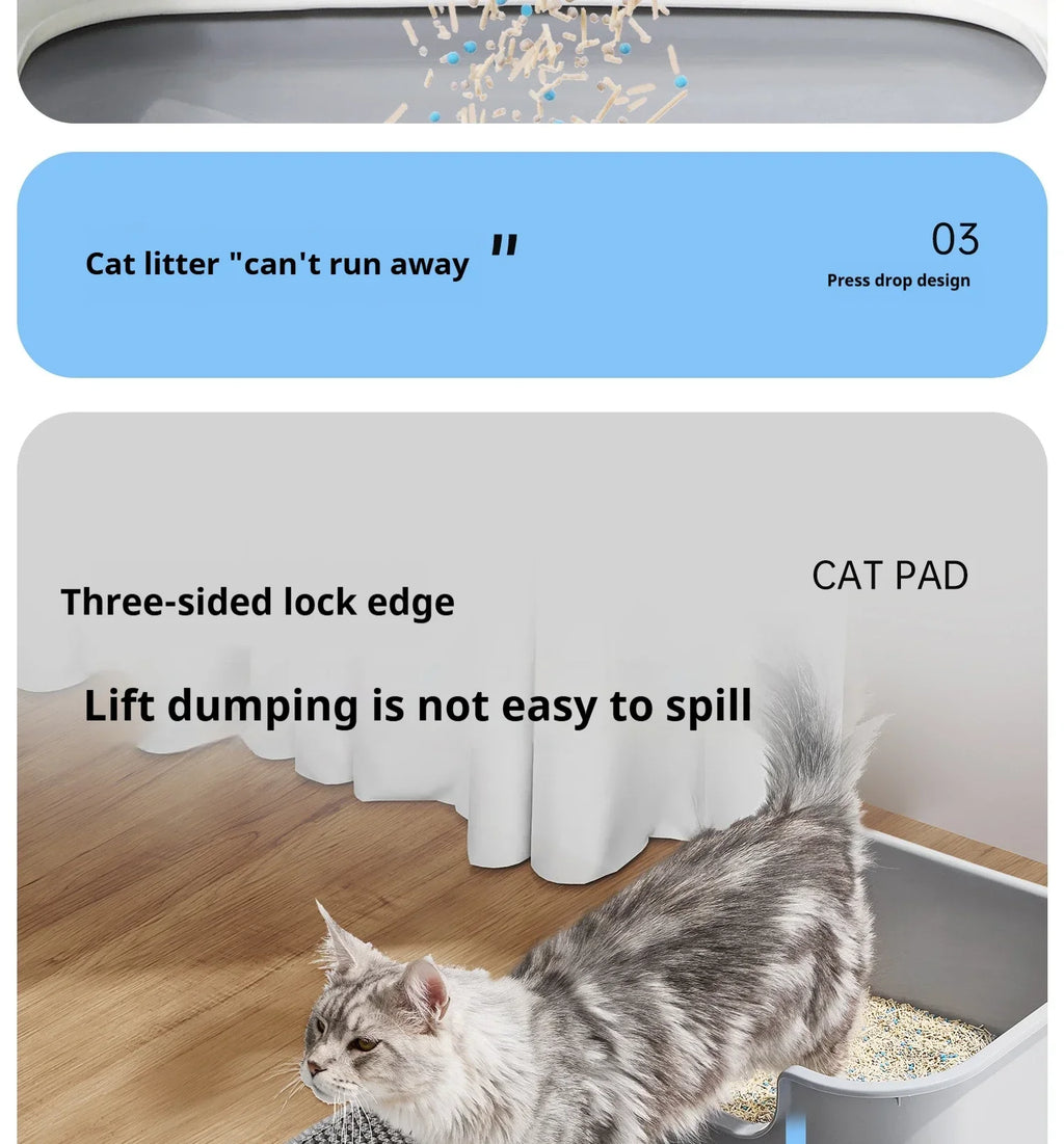 Double Layer Waterproof Cat Litter Mat 60x90cm - Anti-Slip Honeycomb Design with Easy Clean Technology