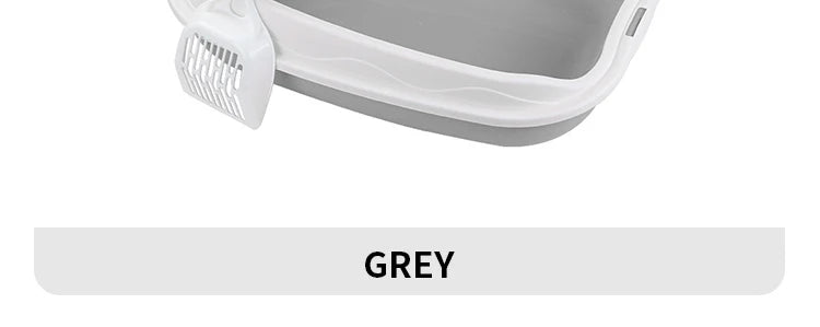 Semi-Enclosed Cat Litter Box - Large Splash-Proof Design with Anti-Tracking Pedal Ventilation System