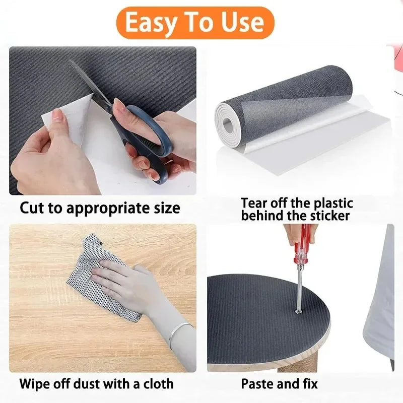 Self-Adhesive Cat Scratching Mat - Furniture Protection & Climbing Surface for Cat Trees