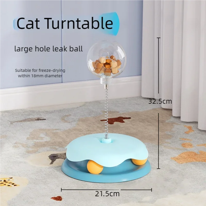 Interactive Cat Food Ball - Rotating Treat Dispenser Toy for Mental Stimulation and Slow Feeding