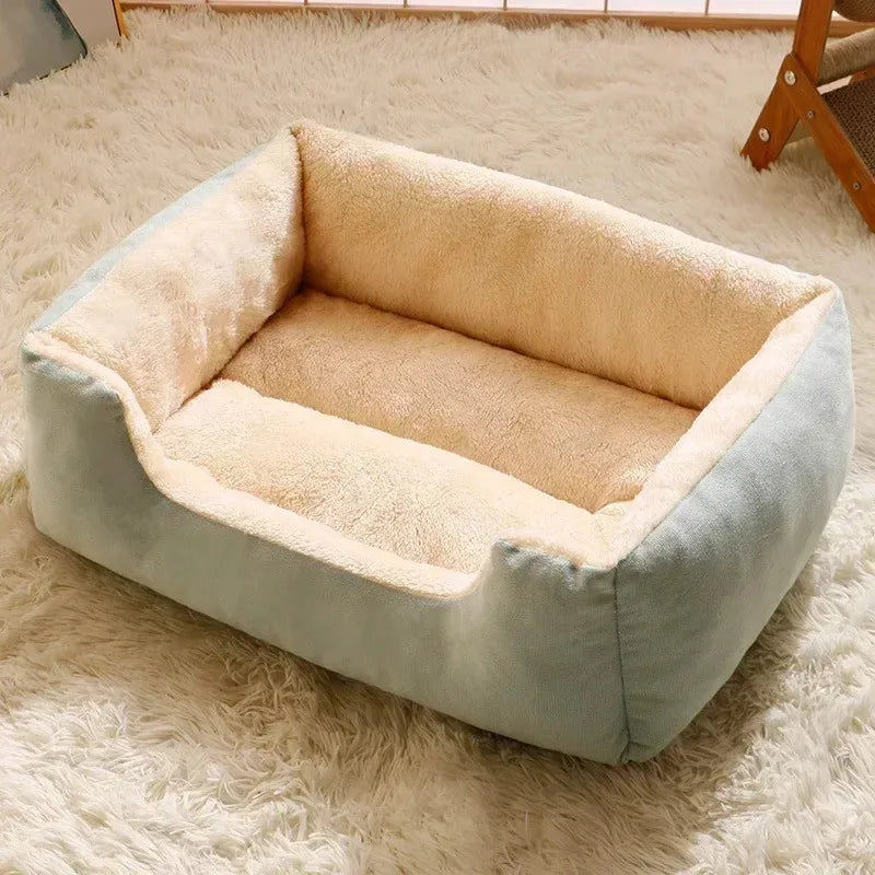 Luxury Plush Cat Bed - Soft Washable Pet Cushion for Cats & Small Dogs