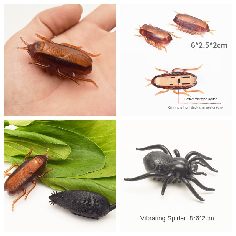 Interactive Electric Bug Cat Toy - Motion-Activated Vibrating Beetle with Obstacle Avoidance