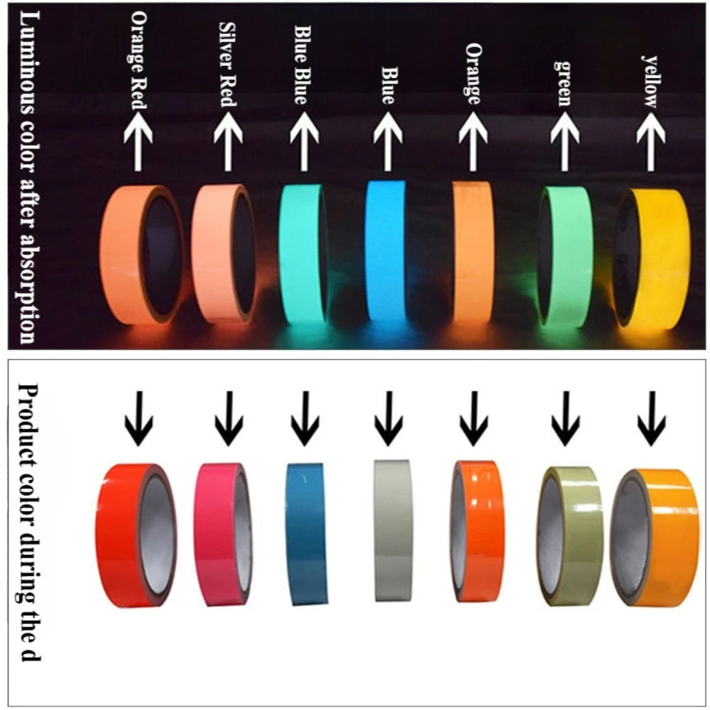Glow-in-the-Dark Safety Tape for Cats - Luminous Anti-Slip Stair Markers & Home Warning Strips