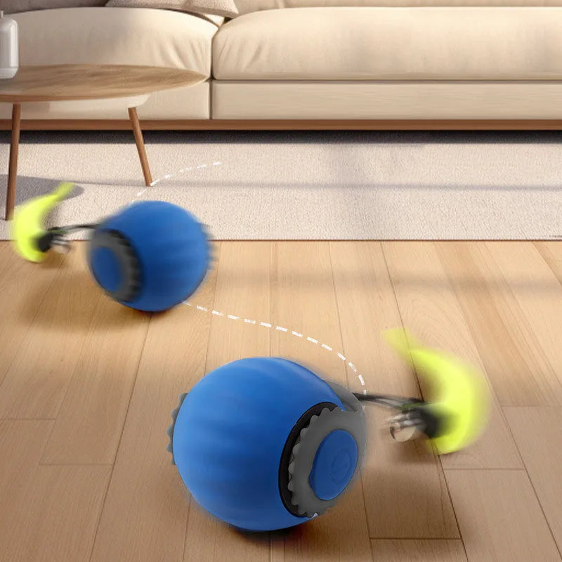 Interactive Smart Cat Ball - Self-Rolling Electronic Toy with Motion Sensors & Bite-Resistant Design
