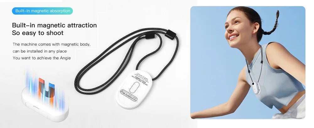 WiFi Pet Collar Camera - 4K Ultra HD Action Camera with Magnetic Mount & App Control