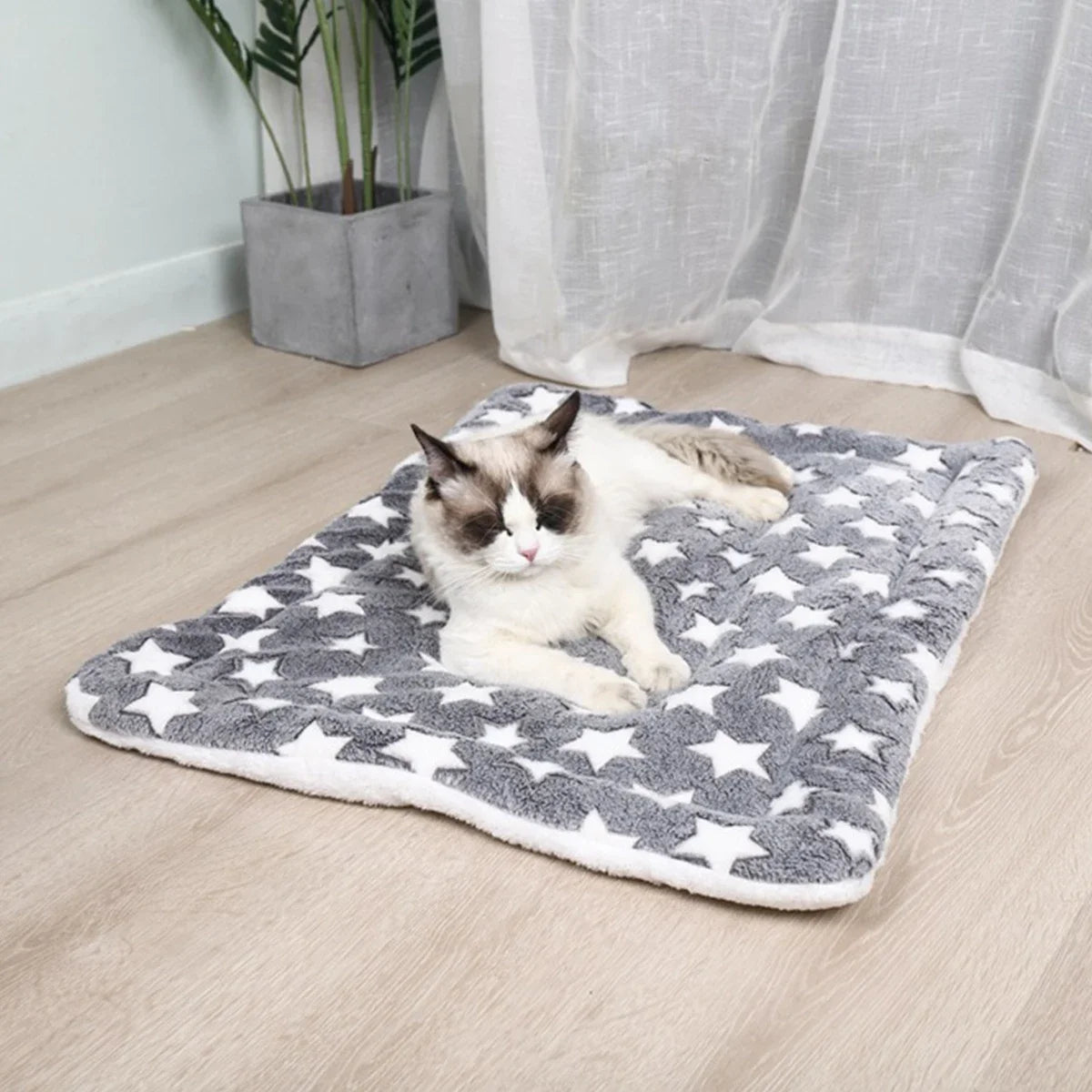 Thickened Flannel Cat Bed Mat - Soft Warm Sleeping Blanket for Cats & Kittens