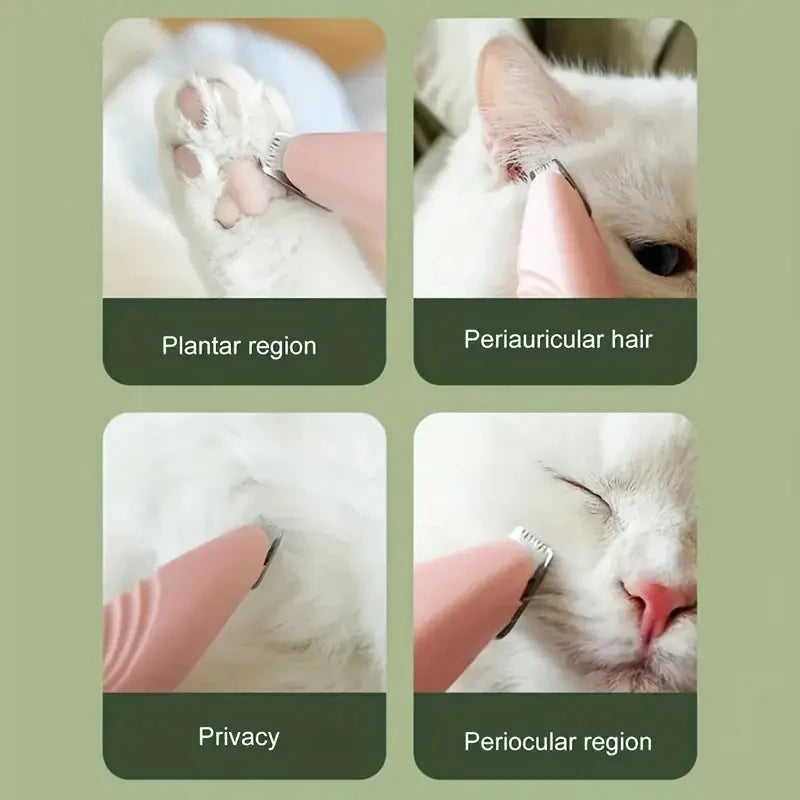 Pet Hair Trimmer - Cordless Electric Grooming Clippers for Cats or Dogs