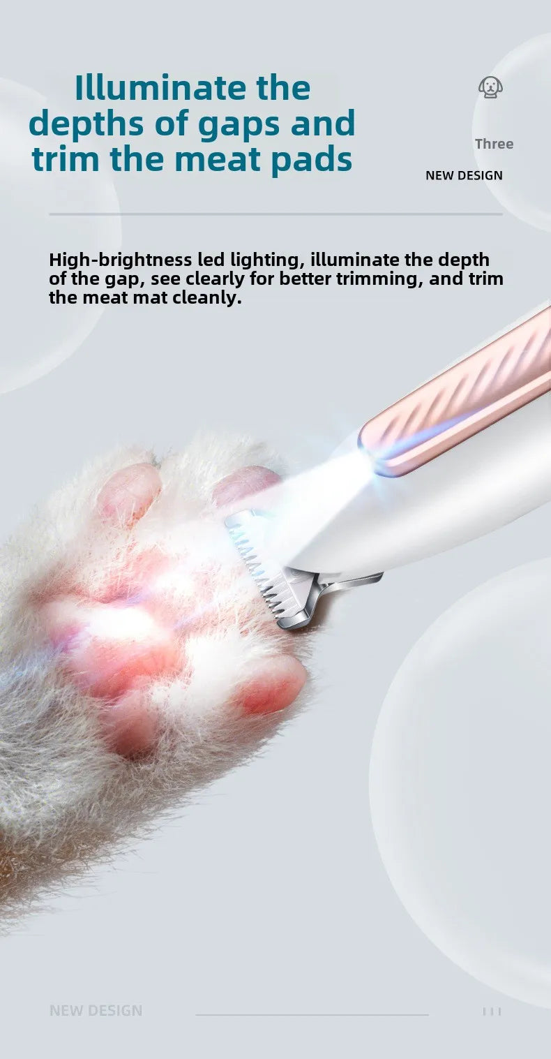 Professional LED Pet Hair Trimmer - Precision Grooming Clipper for Dogs & Cats with Ceramic Blade